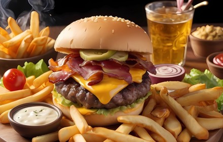 Sweet Drinks And Burgers