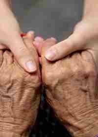 Elderly Care Holding Hands